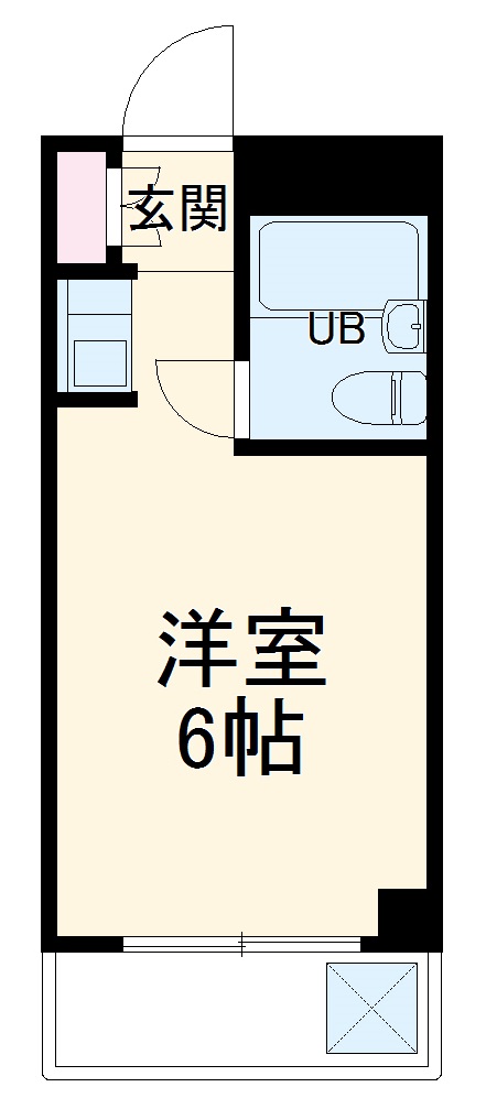 サンシティー松田Ⅰ・408号室の間取り