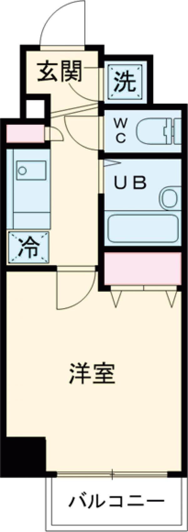 用賀の完工年月(1999年3月)築の賃貸マンションの間取り