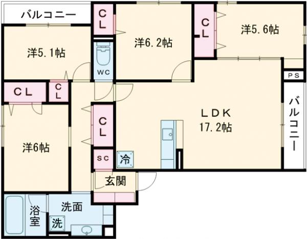 Asset-Court中町の間取り
