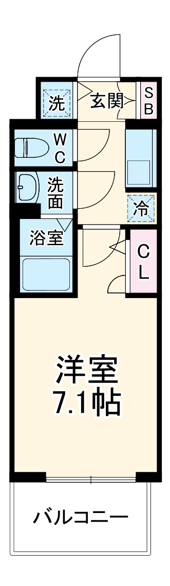 S-RESIDENCE大和田alineの間取り