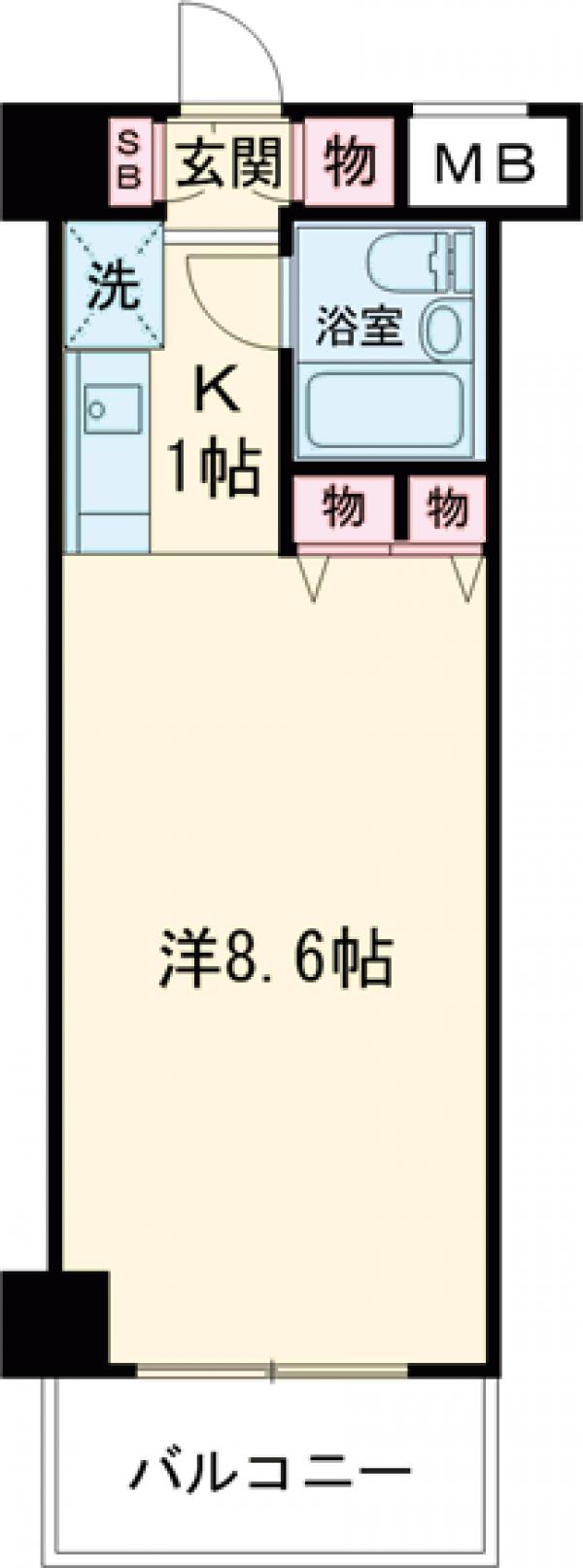 コスモリード蒲田・705号室の間取り