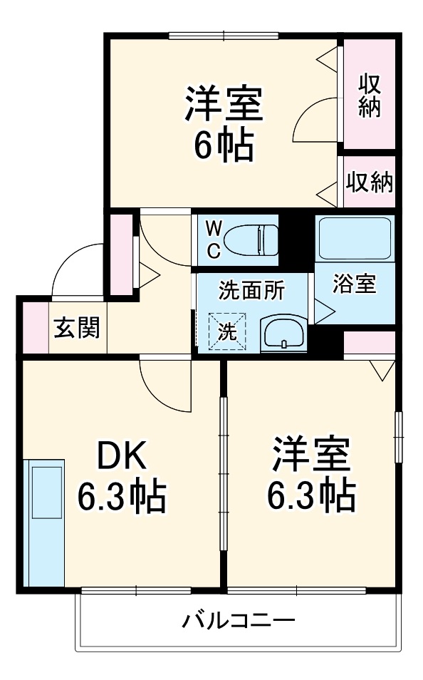 K’s参番館の間取り