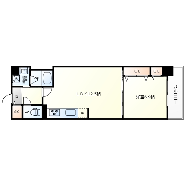 グランセジュール大国町の間取り