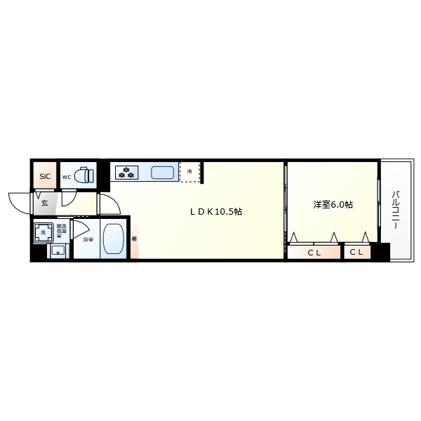 グランセジュール大国町の間取り