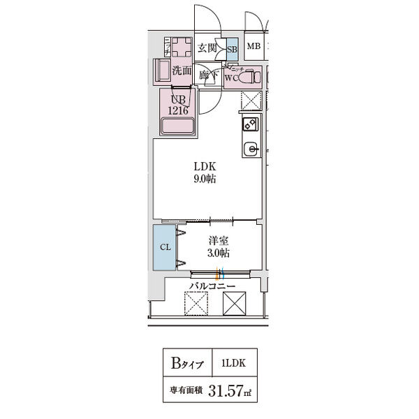 スプランディッド弁天町WESTの間取り