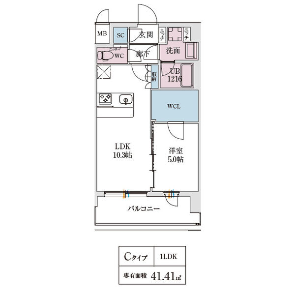 スプランディッド弁天町WESTの間取り