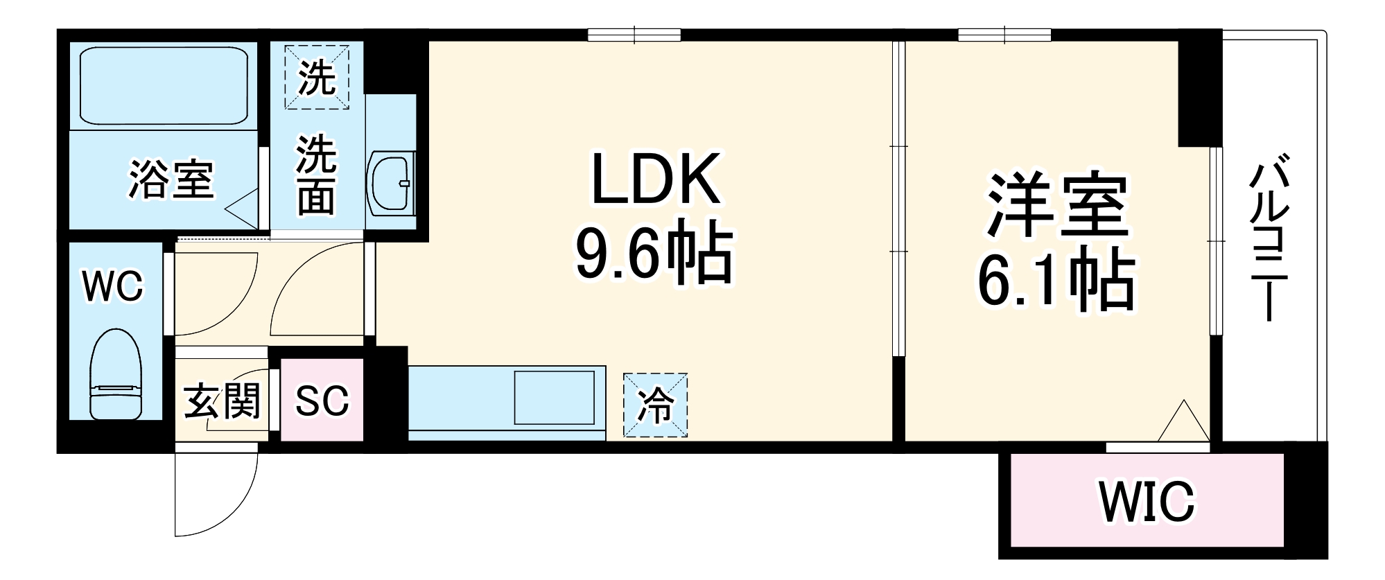 D-ROOM甲府市徳行3丁目の間取り
