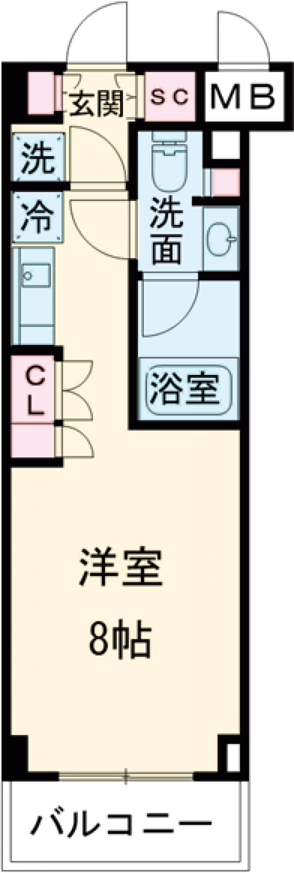 ザ・パークハビオ高円寺・407号室の間取り