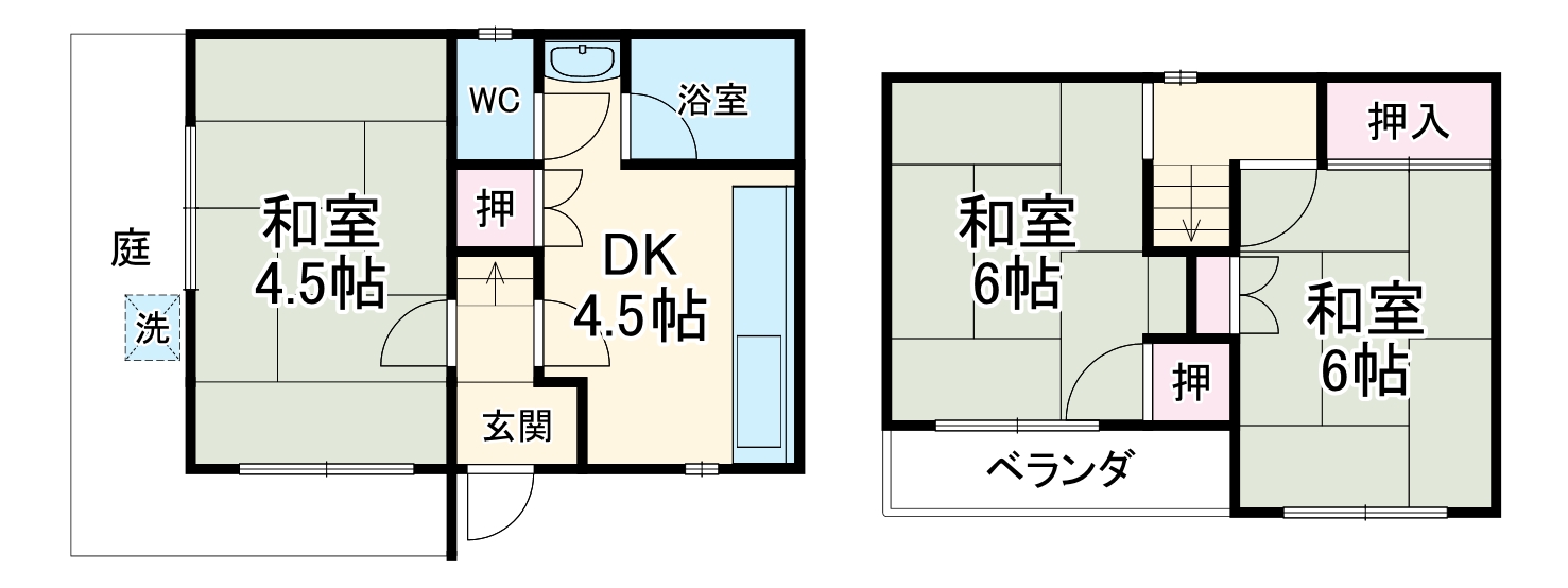 港東通戸建ての間取り
