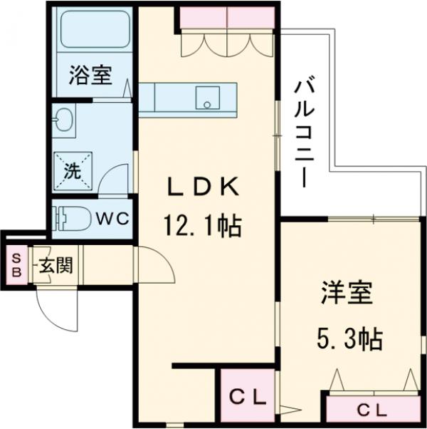 メゾンイセモトNo.1の間取り