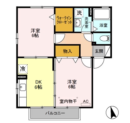 フォンティーヌ A/B/C/Dの間取り