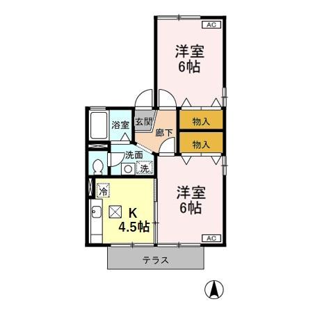 アベニール Ⅱの間取り