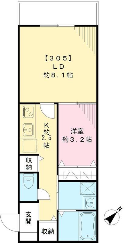 ゼロワン松葉の間取り