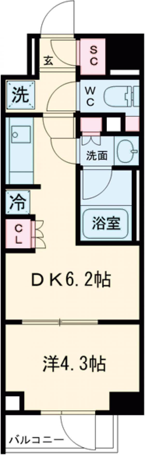 ウェルスクエア雪谷大塚レジデンスの間取り
