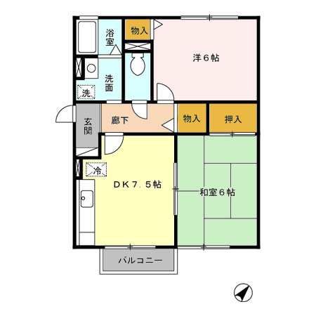 ボナール Aの間取り