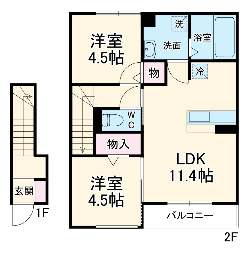 ジャルダンAの間取り