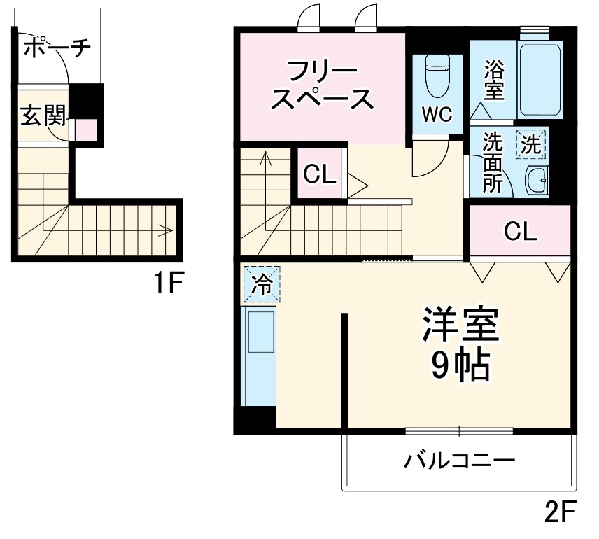 クレール ヴェールメゾンⅠの間取り