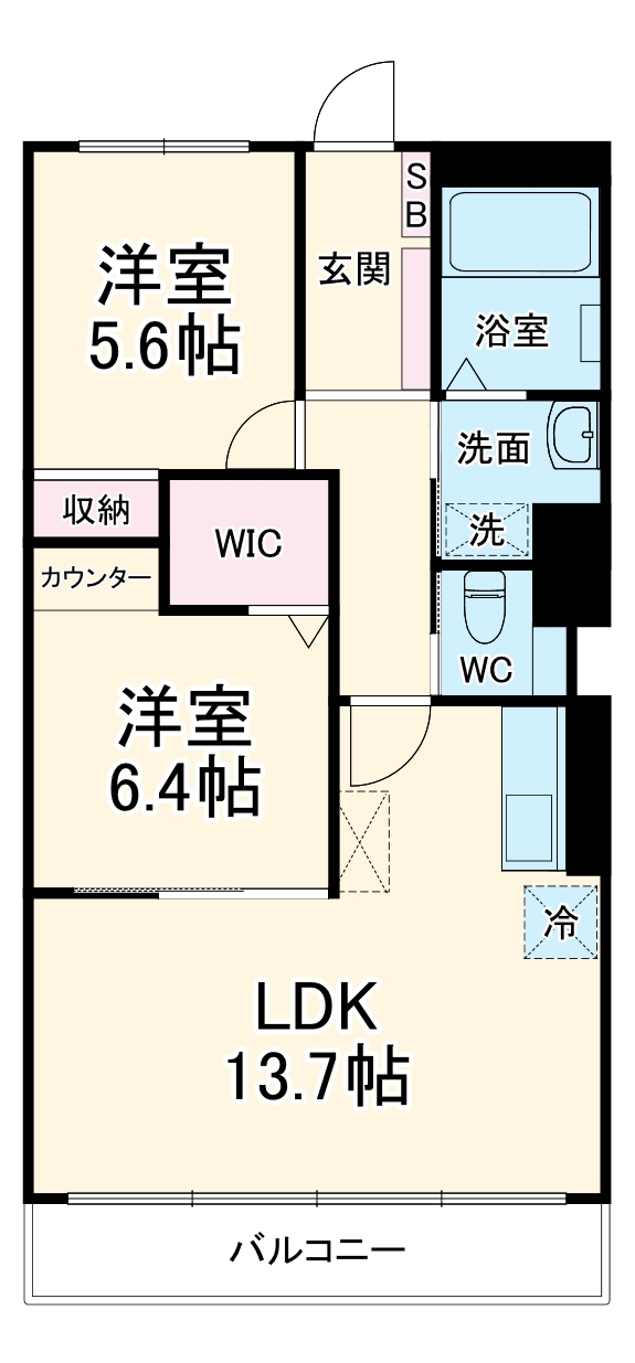 フラワーハイツの間取り