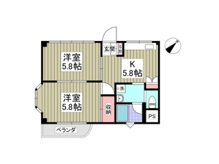 温水TBハイツわたなべの間取り