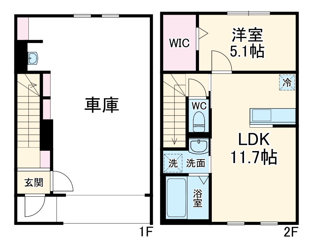 パインズガレージの間取り