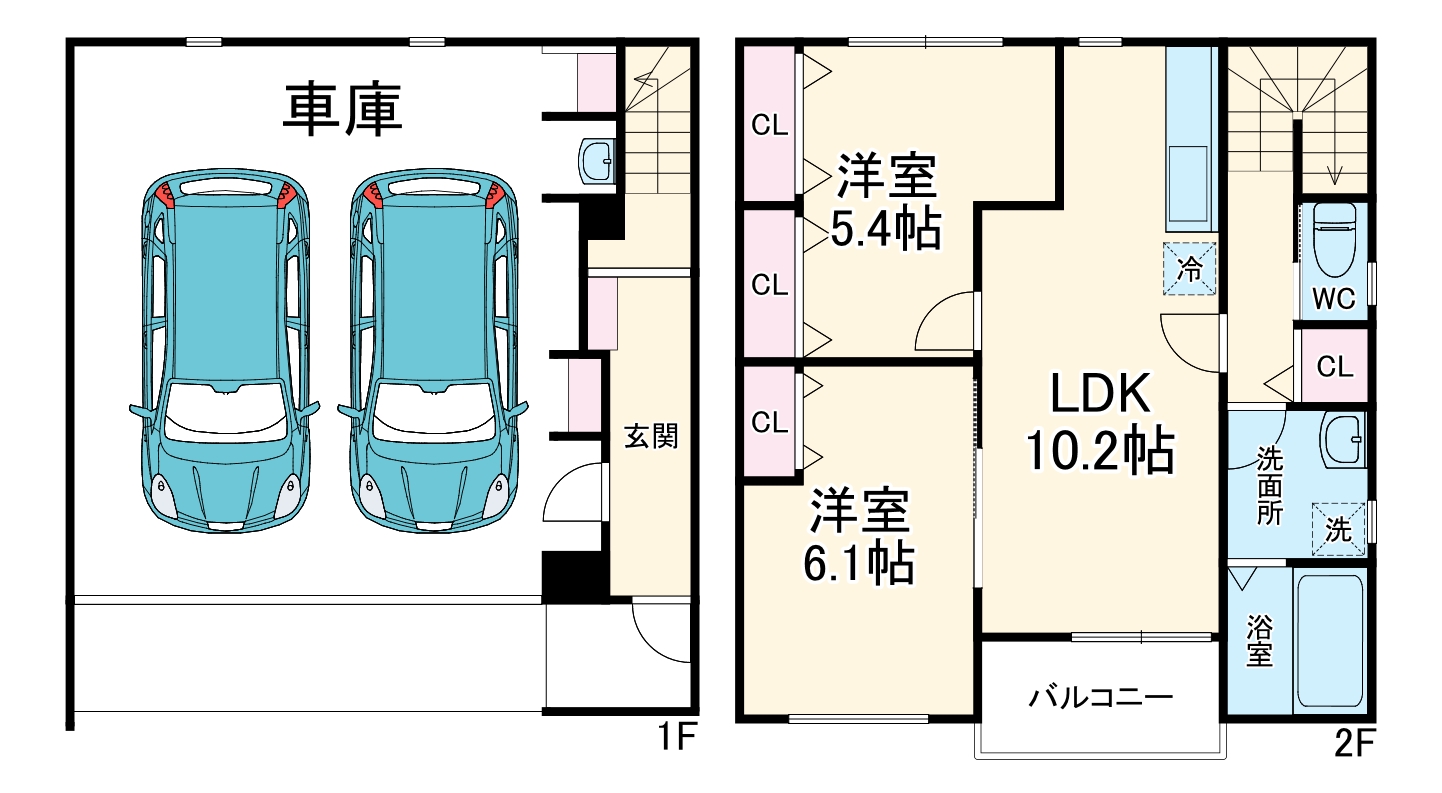 パインズガレージの間取り
