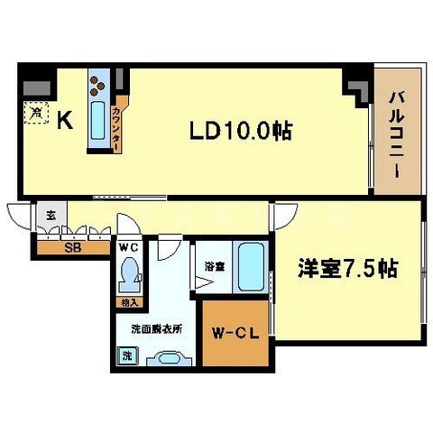 アーデンタワー福島ウエストの間取り