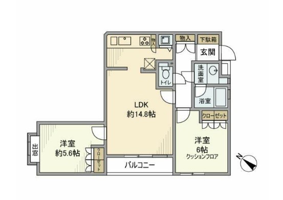 松原タウンホームの間取り