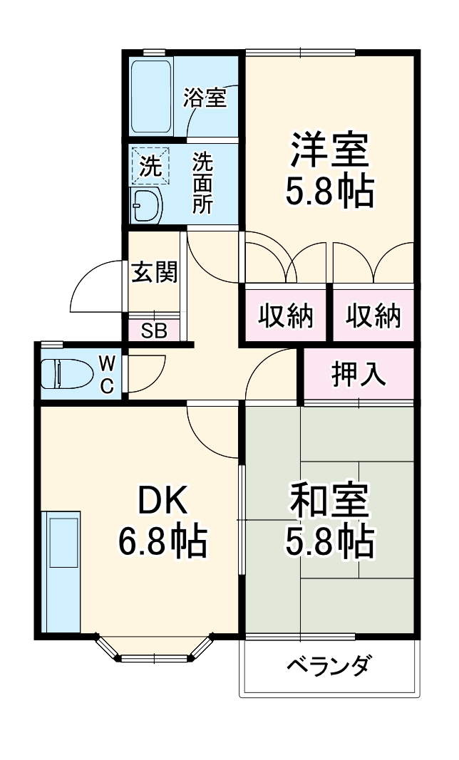 花咲コートヴィレッジの間取り