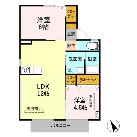 メゾンタムラ Aの間取り