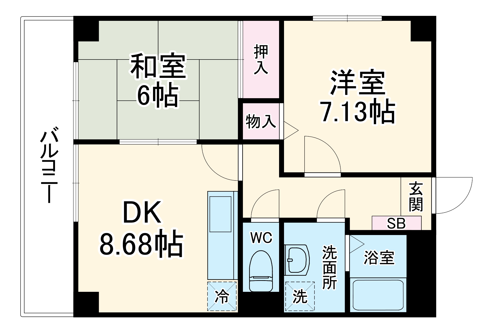 ロイメント名駅の間取り
