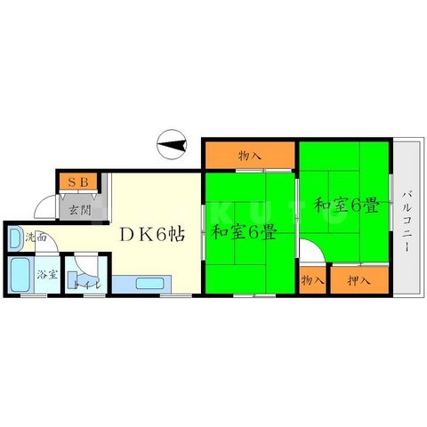 箕面ロイヤルハイツの間取り