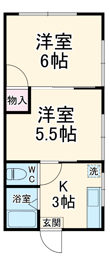 衣笠ハイツの間取り