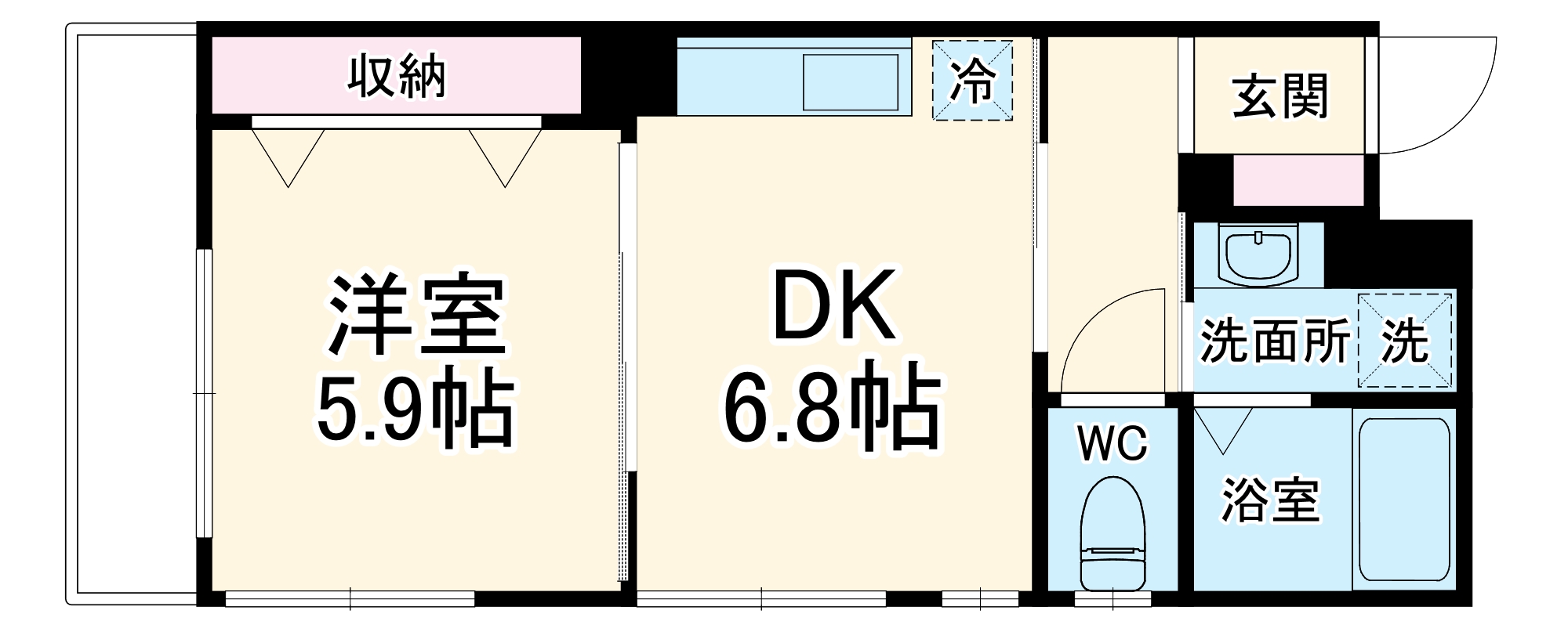 Alivio古川橋の間取り