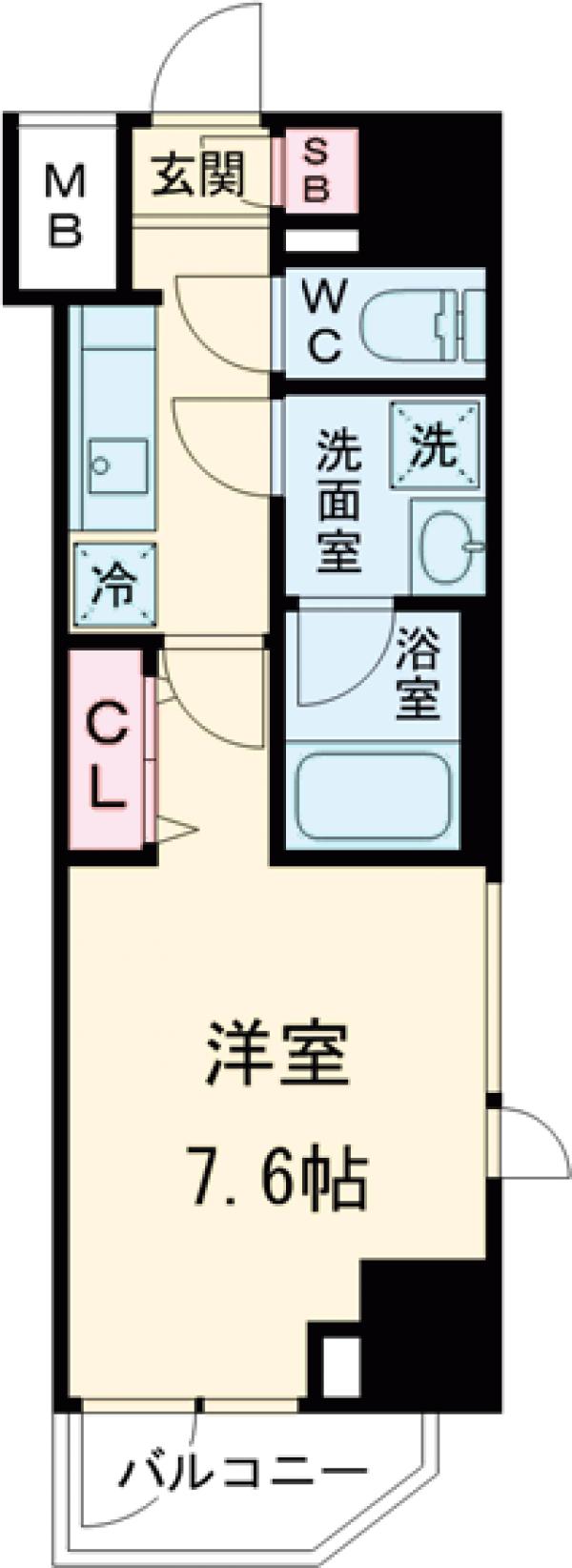 フュージョナル千住緑町の間取り