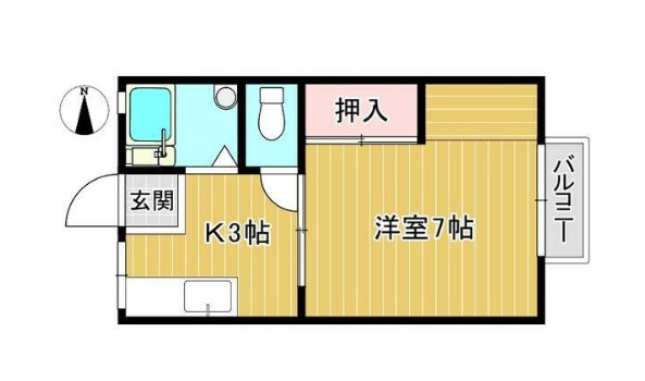 大川ハイツの間取り