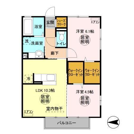 カーサR・T Cの間取り