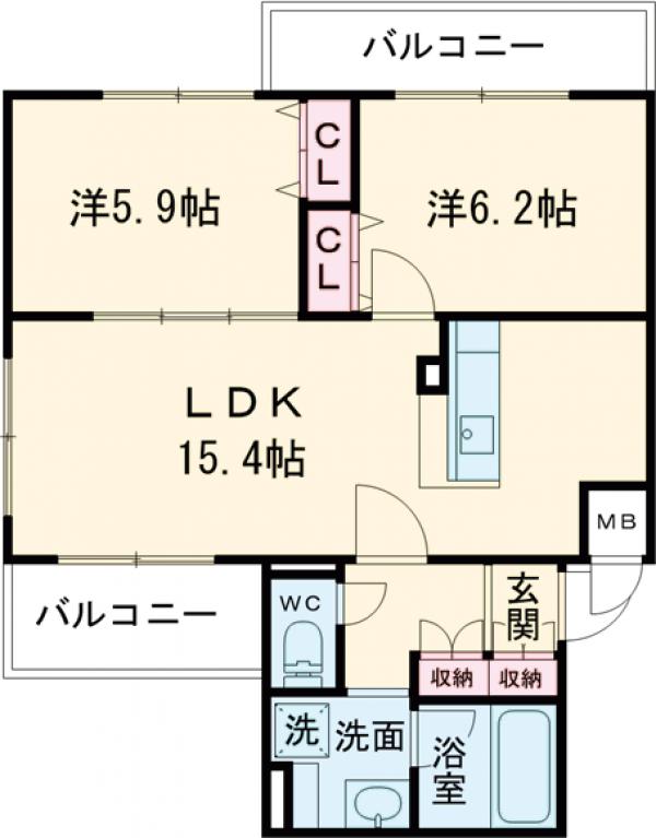 グランシュ長岡京の間取り