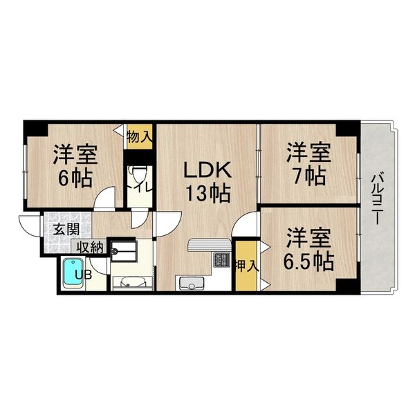 ロイヤルコート生江の間取り