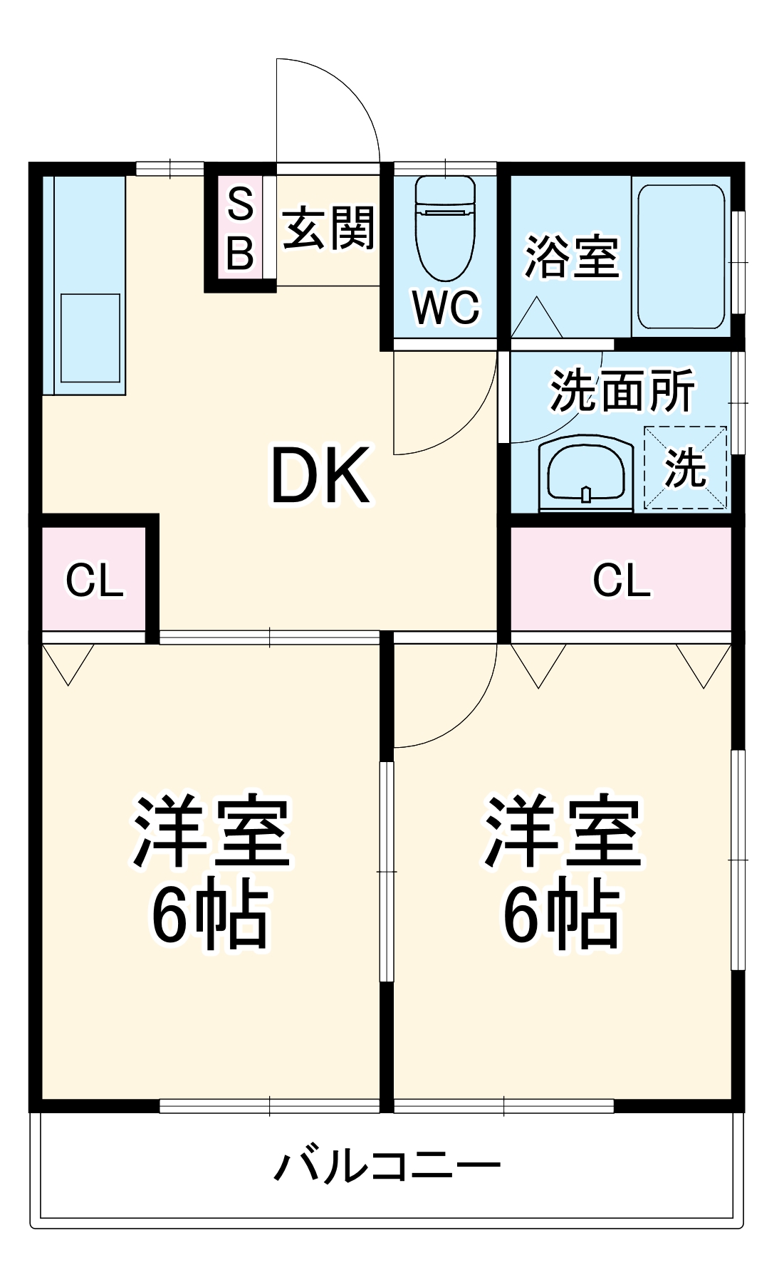 湘南台の完工年月(2004年5月)築の賃貸アパートの間取り