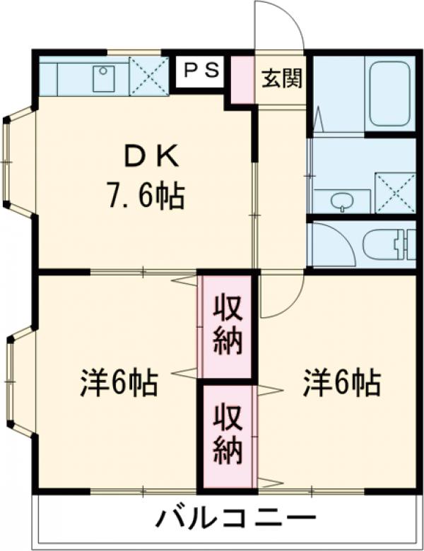 村内ハイツAの間取り