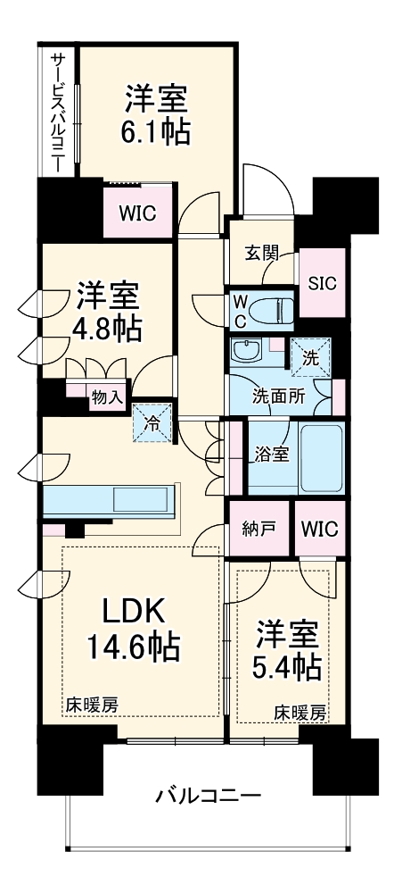Brillia南浦和の間取り