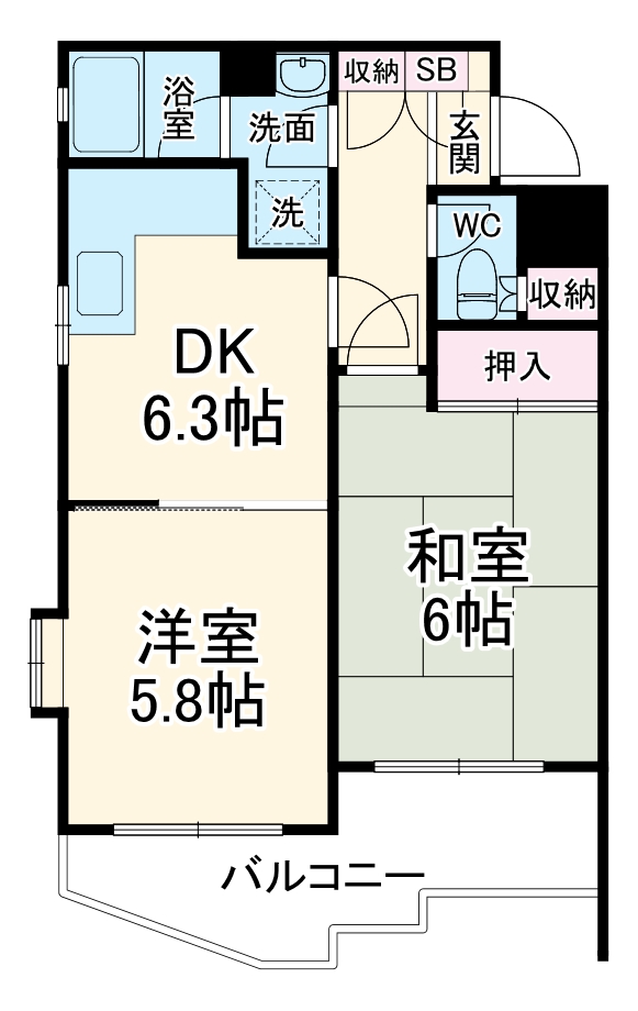 エスポワール与野の間取り