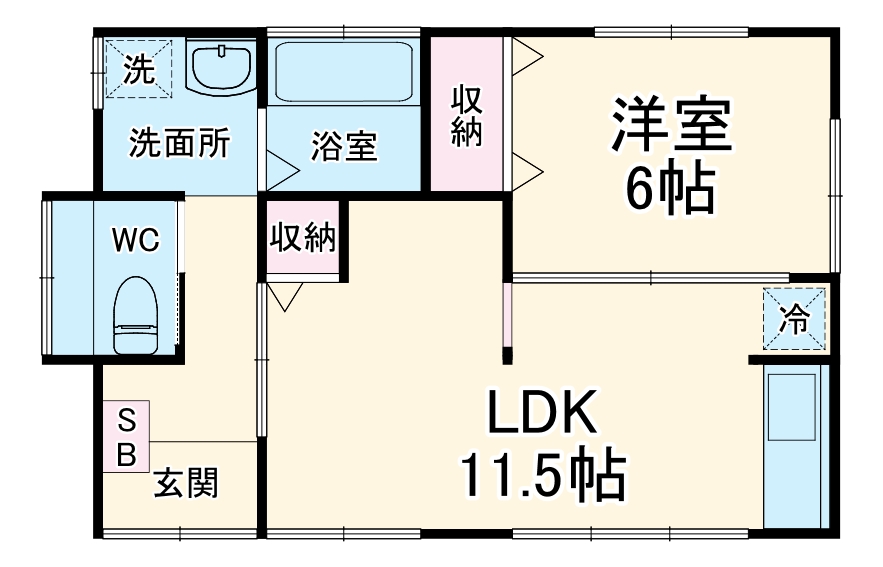 古橋貸家の間取り