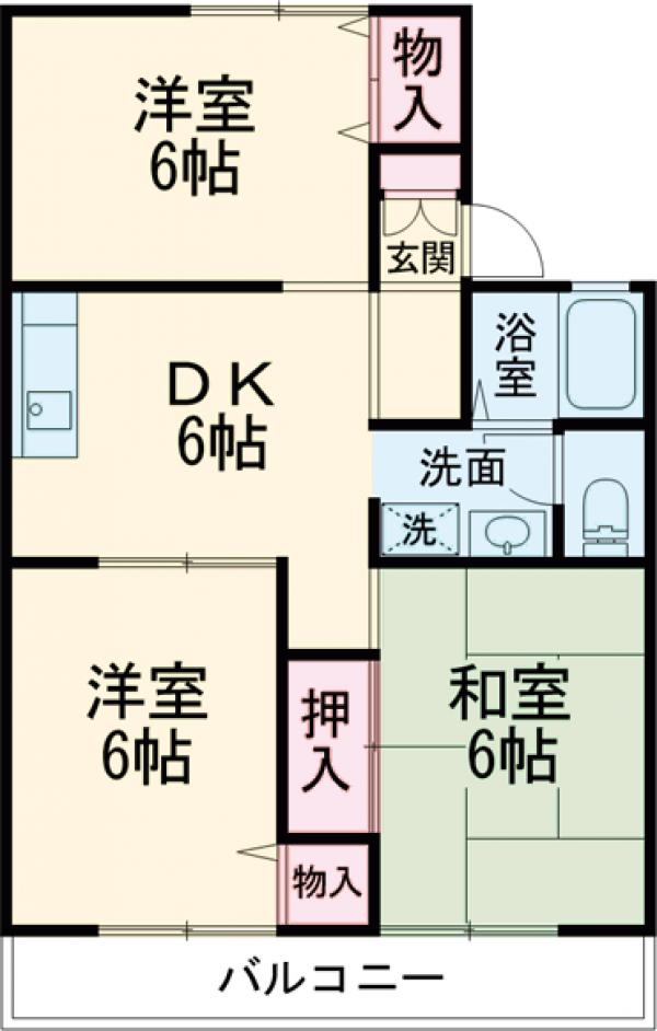クレールAの間取り