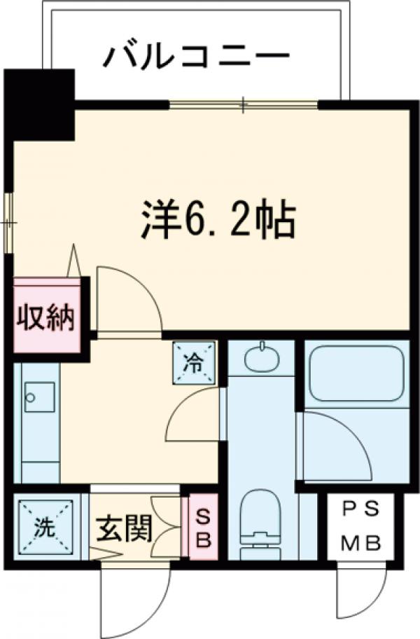 エクセリア大山・801号室の間取り