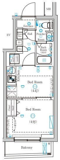 Mind Higashijujoの間取り