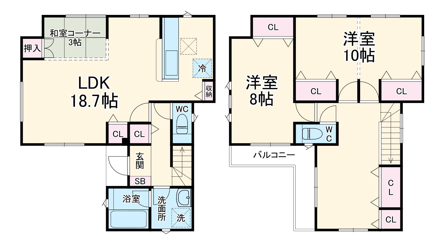 ふじみ野市大原1丁目戸建ての間取り