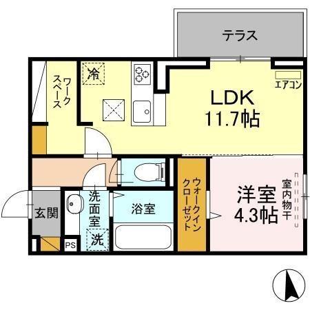 メディオ 寺田の間取り