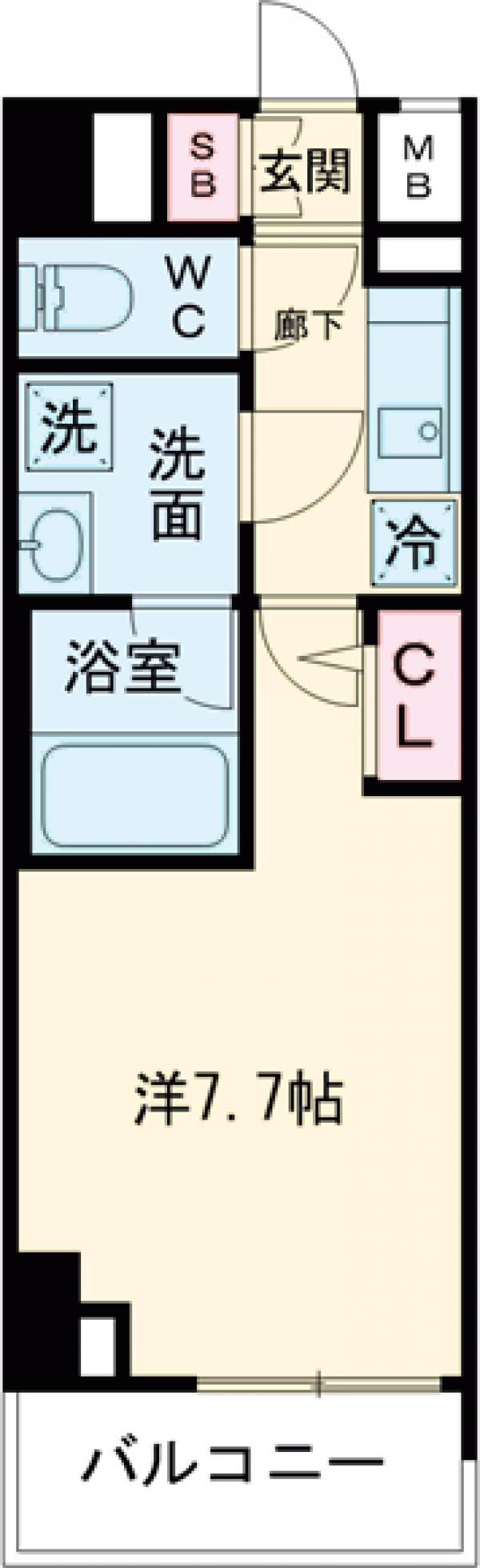 メインステージ大山Ⅱ・806号室の間取り