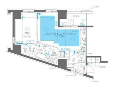 ZOOM方南町・701号室の間取り